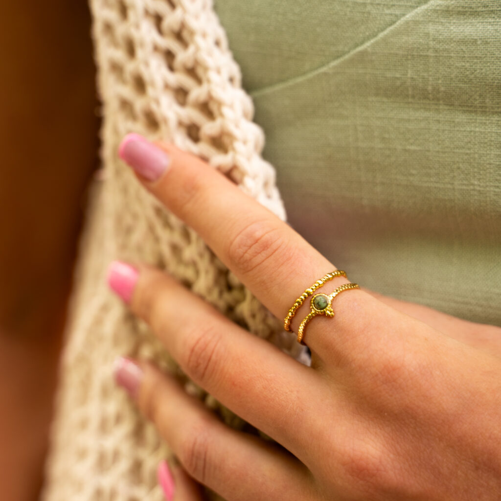 Bague Soa doree Acier inoxydable Bijoux Cosy